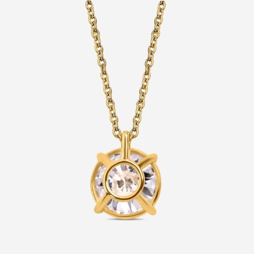 gold moissanite necklace